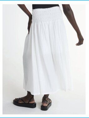 Scoop Women’s and Women’s Plus Smocked Waist Maxi Skirt, Size XL